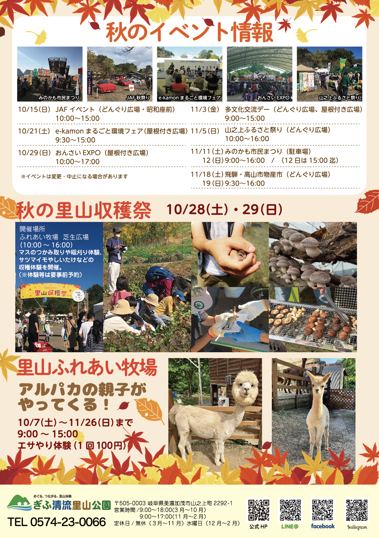 秋のイベント チラシ